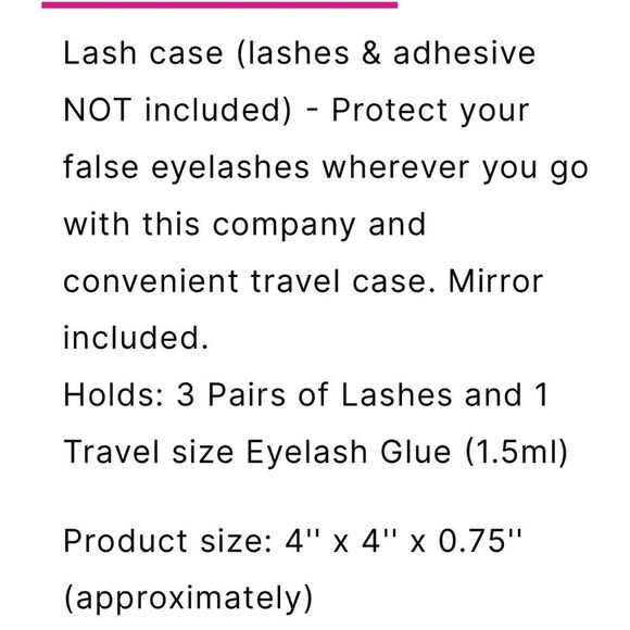J. Lash Eyelash Travel Case w/Mirror - Picture 4 of 4